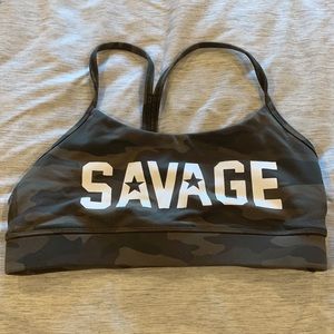 Savage barbell camo bra size small